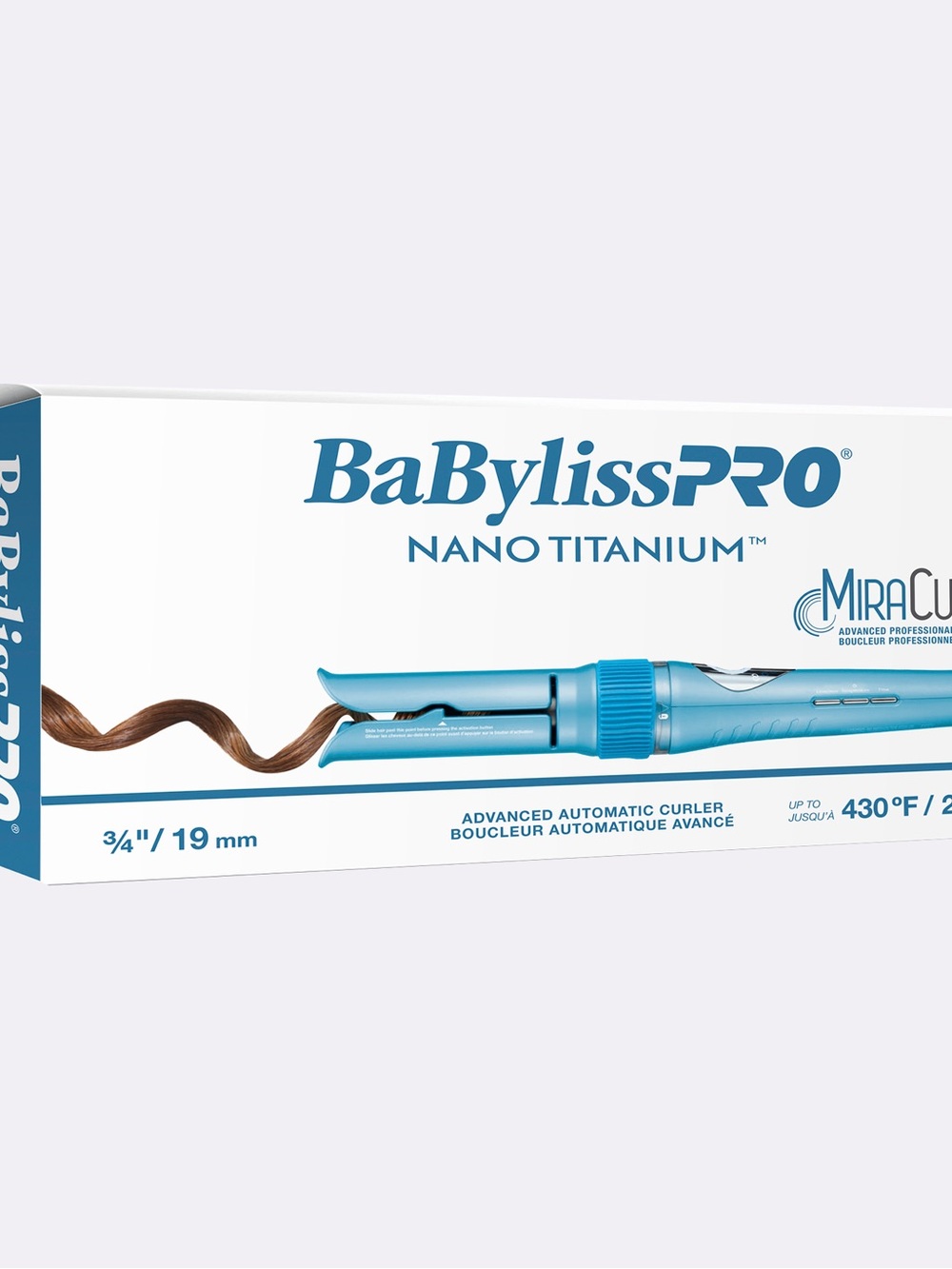 BaBylissPRO Nano Titanium Automatic Curler - Teal Blue